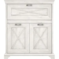 Kommode FORTE "Kashmir", weiß (pinia weiß), B:123cm H:143,3cm T:48,2cm, Dekorfolie, Sideboards, Breite 123 cm