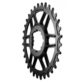 Praxis Wave 1x Direct Mount Kettenblatt Schwarz 38 Zähne