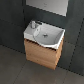 Alpenberger Waschbecken mit Unterschrank | Badschrank mit Softclose | Badmöbel Set