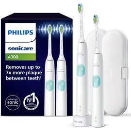 Philips Sonicare ProtectiveClean 4300 HX6807/35 Doppelpack + Reiseetui