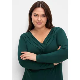 sheego Langarmshirt Grün 52/54