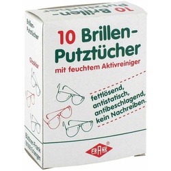 Brillenputztücher mit feuchtem Aktivreiniger