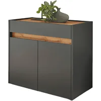 Furn.design Flurkommode grau Wotan Eiche 80 x 70 cm