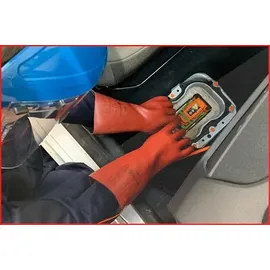 KS Tools Elektriker-Schutzhandschuh mit mechanischem Schutz, Größe 12, Klasse 4, rot