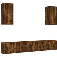 VidaXL 6-tlg. TV-Schrank-Set Räuchereiche Holzwerkstoff
