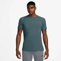 Nike Pro Dri-FIT Herren T-Shirt türkis - mineral slate/green strike
