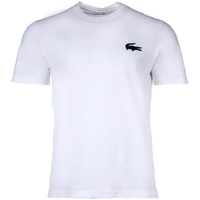 Lacoste Herren T-Shirt - Loungewear, Basic, Rundhals, Baumwolle Weiß XL