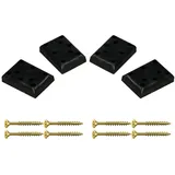 Mr. Deko Gleiter 4er Set Kunststoff 5x2x7 cm schwarz