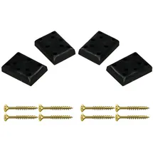 Mr. Deko Gleiter 4er Set Kunststoff 5x2x7 cm schwarz