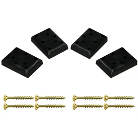 Mr. Deko Gleiter 4er Set Kunststoff 5x2x7 cm schwarz