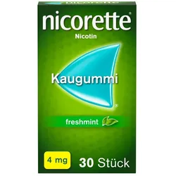 nicorette 4mg Nikotinkaugummi freshmint zur Rauchentwöhnung 30 St