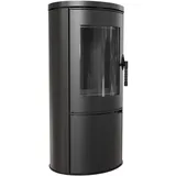 Stahl-Gusseisen Kaminofen AB Ø 150 8 kW  BLACK - Schwarz
