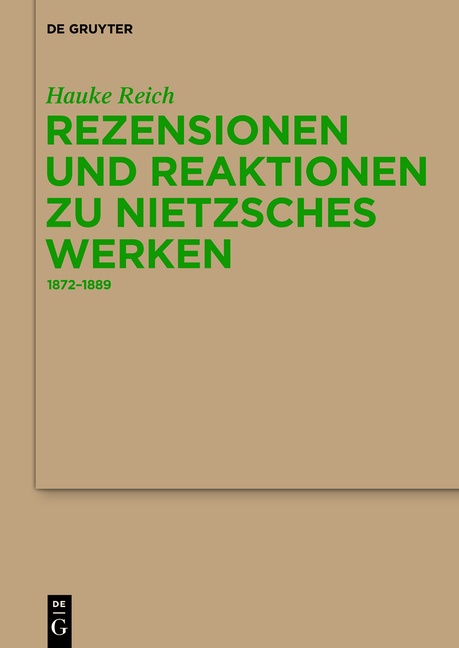 Rezensionen Und Reaktionen Zu Nietzsches Werken - Hauke Reich  Gebunden
