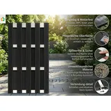 prestige home living outdoor WPC-Sichtschutzzaun 180 x 90 cm Schwarz
