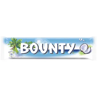 Bounty Schokoriegel, Kokos und Schokolade Geschmack, 9 Riegel in einer Packung (9 x 28.5g)