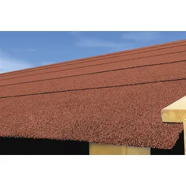 Karibu Dachbahn 0,5 m Breite 2,5 qm Rot