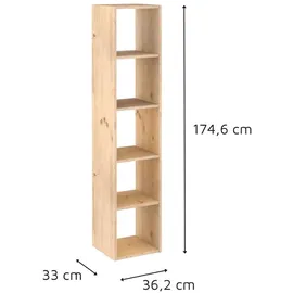Astigarraga Bücherregal 140 x 36,2 x 33 cm Beige