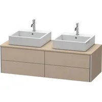Duravit XSquare Waschtisch-Unterschrank XS4916B7575 140x40x54,8cm, 4 Schubkästen, beidseitig, Leinen