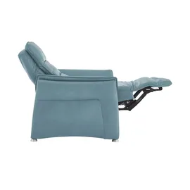 Hukla Sessel Corina Leder 92 x 112 x 90 cm Blau elektrisch