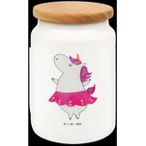 Mr. & Mrs. Panda Vorratsdose Einhorn Ballerina - Weiß - Geschenk, Tanzen, Einhörner, Vorratsbehälter Küche, Schüttdosen, Küchenbehälter, Leb... - Weiß