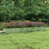 vidaXL Garten-Hochbeet 400x80x45 cm Verzinkter Stahl Silber