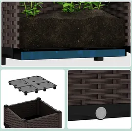 Relaxdays 40 x 40 x 40 cm Braun