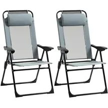 Outsunny Klappstuhl 62 x 70 x 109 cm grau 2 St.