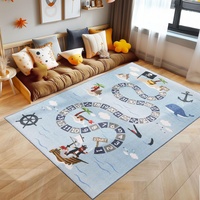 SIMPEX KinderTeppich, Piraten-Design, Teppich Blau, 120 x 170 cm, Teppich für Kinder, Teppich Kinderzimmer