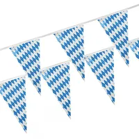Papstar Wimpelkette Girlande 10 m 5 St. Blau
