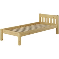 Erst-Holz Erst-Holz® Einzelbett Massivholz-Bett Kiefer natur 90x200 Futonbett Bettrahmen Rollrost Singlebett 60.38-09