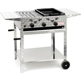 Edelstahl-Brenner 3-flammig 11kW BBQ fahrbar Gasgrill Gasbräter BBQ GT3EMFBAP