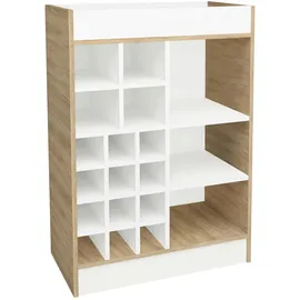 VCM Mid.you Weinschrank Maße ca. H. 100 x B. 70 x T. 38 cm Küchenregal Regal Weinregal - Esilo