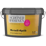 Schöner Wohnen Trendstruktur Effektfarbe Metall-Optik Gold matt 1 l