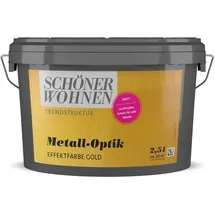 Schöner Wohnen Trendstruktur Effektfarbe Metall-Optik Gold matt 1 l