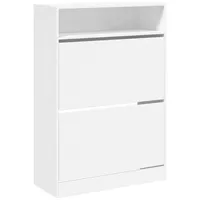 VidaXL Schuhschrank mit 2 Klappen Weiß 80x34x116 cm
