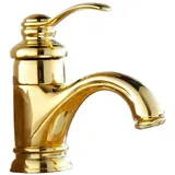 Bogenarmatur Aus Massivem Messing, Waschbecken, Badezimmer, Schrank, Spültischarmatur, Plattformübergreifend, Warm- Und Kaltwasser