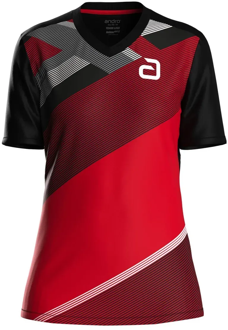 andro Shirt Ataxa Women schwarz/rot 42 L - 42/L