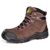 SAFETOE Frauen Arbeitsstiefel 8553 Wasserdichte Leder Composite Toe Gummisohle - 37 EU Weit