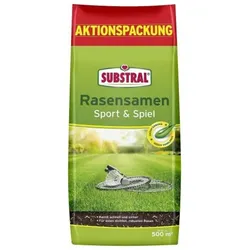 Substral Rasensamen Sport und Spiel, strapazierfähige Rasensaat-Mischung, 10kg, 500m2, 86251