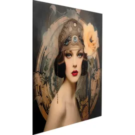 Kare Glasbild Muse Art Nouveau 100x100cm",
