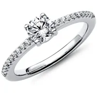 JEWLIX Verlobungsring JEWLIX Verlobungsring aus Sterlingsilber mit Zirkonia silberfarben 50