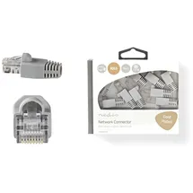 Nedis CCBW89355GY Kabelverbinder RJ45 Grau – Kabelverbinder (RJ45, Grau, Cat6, U/UTP (UTP), 10 Stück,