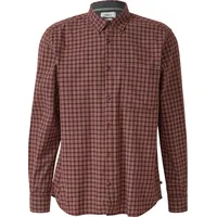 s.Oliver Regular Fit: Elastisches Button-Down-Hemd mit Karomuster - rot|mehrfarbig - XXL