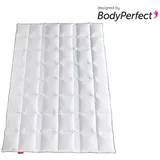 Häussling Komfora® by BodyPerfect Daunendecke 135x200 cm | Ganzjahresdecke, 90% Daunen, 6x8 Karos, Deutsche Manufaktur, auch für Allergiker geei... - Weiß