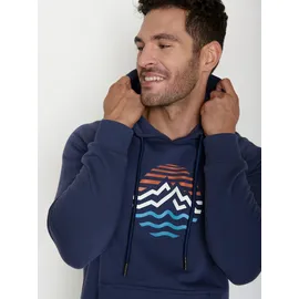 Greenbomb Hoodie Mountain Stripes Blau M