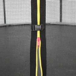 Rundes graues Trampolin Ø 430cm mit Schutznetz - Vénus - Gartentrampolin 430cm 4m  PRO Qualität.  EU-Standards.