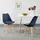 [en.casa] Stühle, Fläten 2er Set Kunstleder Blau