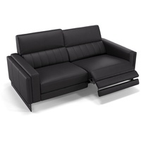 Sofanella 2-Sitzer Sofanella 2-Sitzer MARA Ledercouch Relaxsofa Sofa in Schwarz schwarz