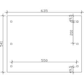 SKANHOLZ Franken Doppelcarport 6,35 x 5,41 m nussbaum inkl. Pfostenanker