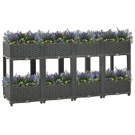 vidaXL Hochbeet Polypropylen 160 x 40 x 71 cm